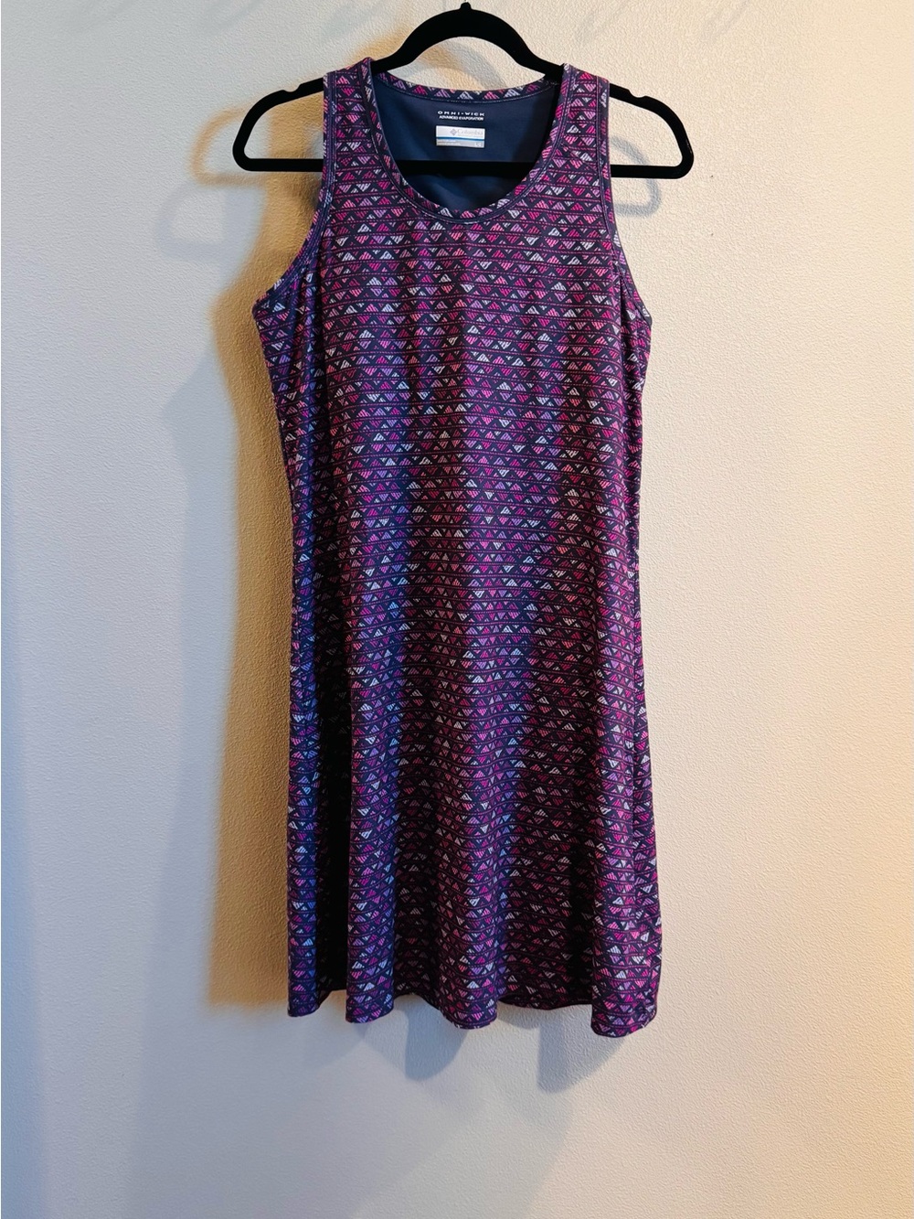 Columbia Saturday Trail Knit Sleeveless Purple Geometric Midi Dress